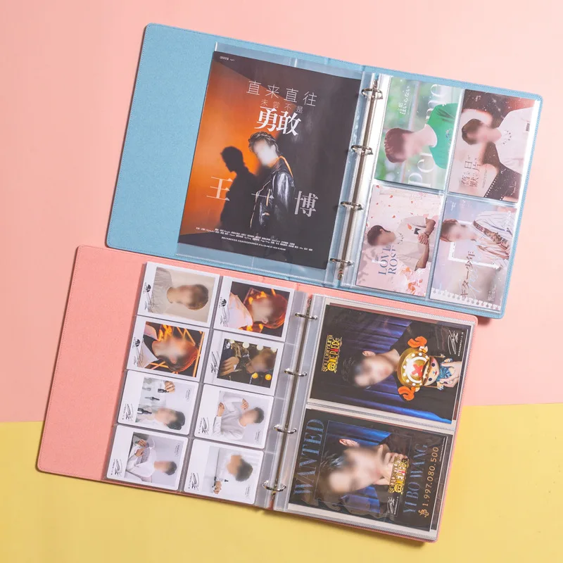 

Card Booklet Customization Star Chasing Storage A4 Nine Palace Grid Small Card Postcard Storage Writing Card Polaroid Photo Albu