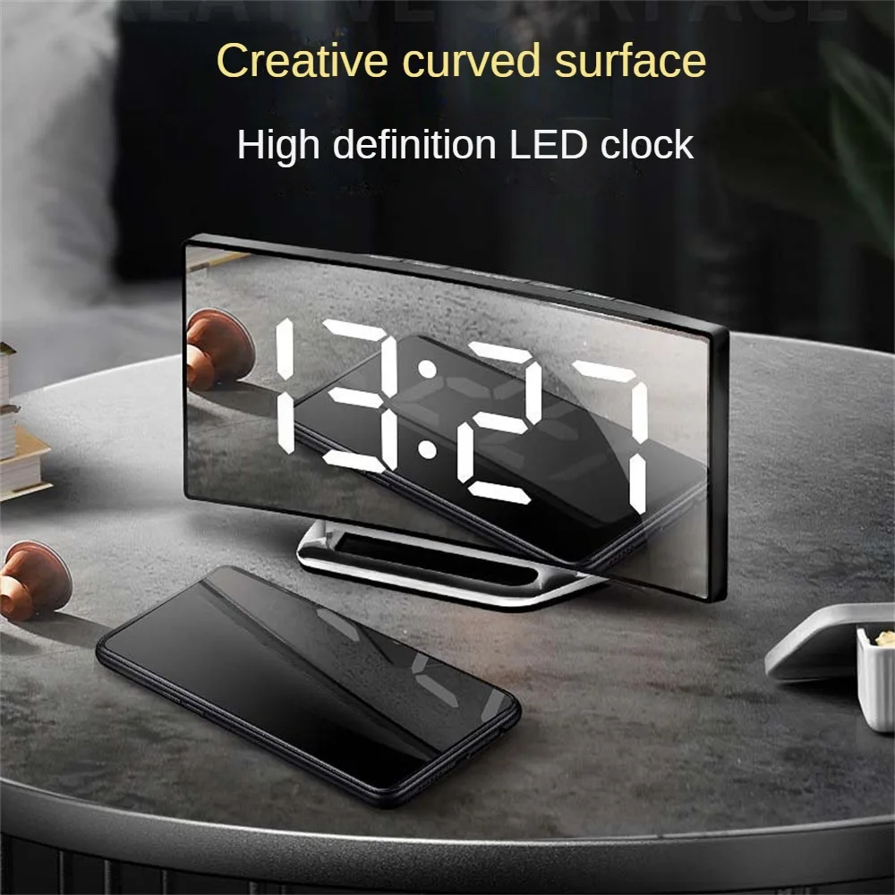 

Desk Decor Alarm Clock Multifunctional With Temperature Date Time Digital Clock Snooze Function Desktop Led Home Decoration