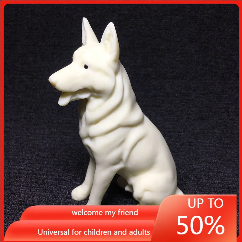 

Ivory Nut Carved Zhonggou German Shepherd Dog Bodhi Seeds Coconut Wood Desktop Crafts Tea Ornaments Ornaments home decor