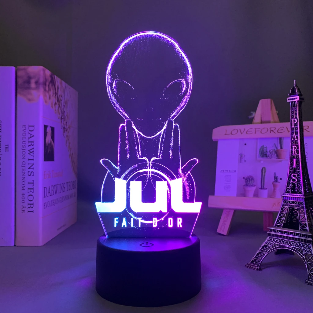 Colorful Anime Two Tone Lamp Julien Mari for Kid Bedroom Decor Birthday Gift Rapper Jul Dual Color Led Night Light