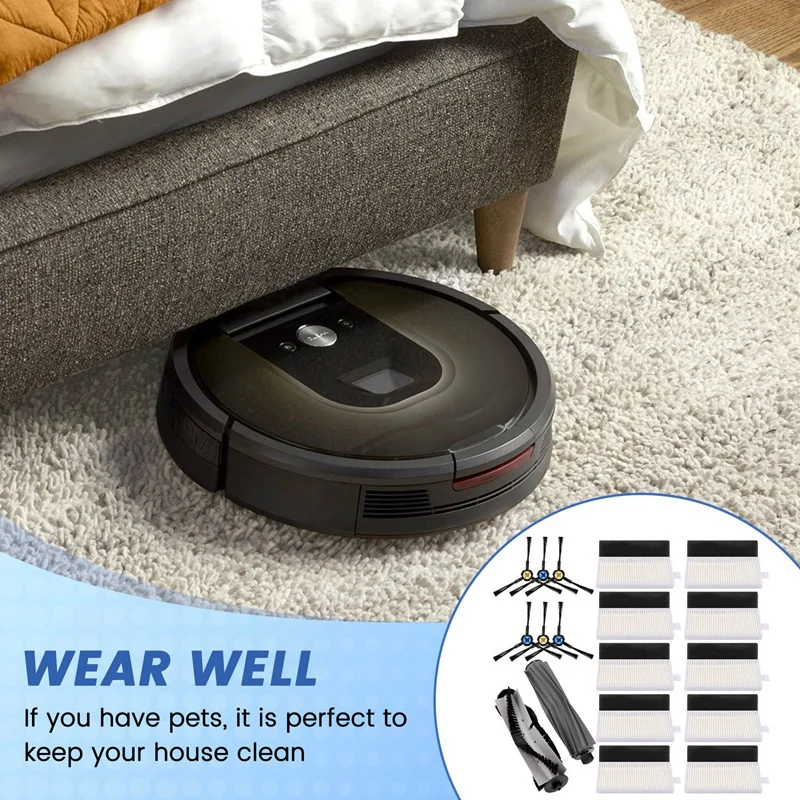 Сменные детали для робота-пылесоса ILIFE T20s фильтр НЕРА с боковой щеткой и роликом