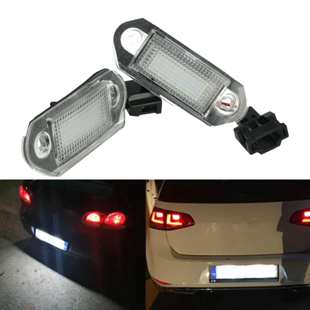 12 В 2 шт. светодиодные фонари номерного знака для VW Golf Vento A3 Gol и G2 Skoda Octavia I 1H 5943119