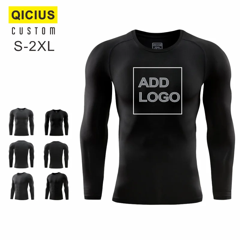 

Custom Printing Casual Slim Long Sleeve T Shirt Men Gym Fitness Bodybuilding Male Jogger Workout Black Tees Tops Fashion Clothes