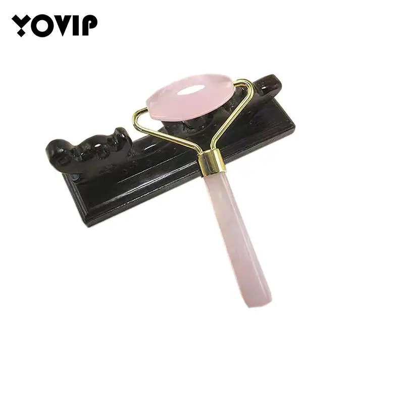 

1pcs Resin Faux Jade Stone Facial Massager Roller Plate Single Heads Massager Eye Face Neck Thin Lift Relax Massage Tools 2022