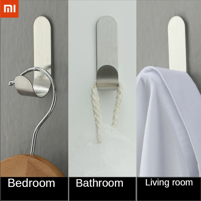 

Крючки Xiaomi J крючок из нержавеющей стали, самоклеящиеся дверные стены, сверхпрочные водонепроницаемые полотенца, Подвесные Брелки для одеж...