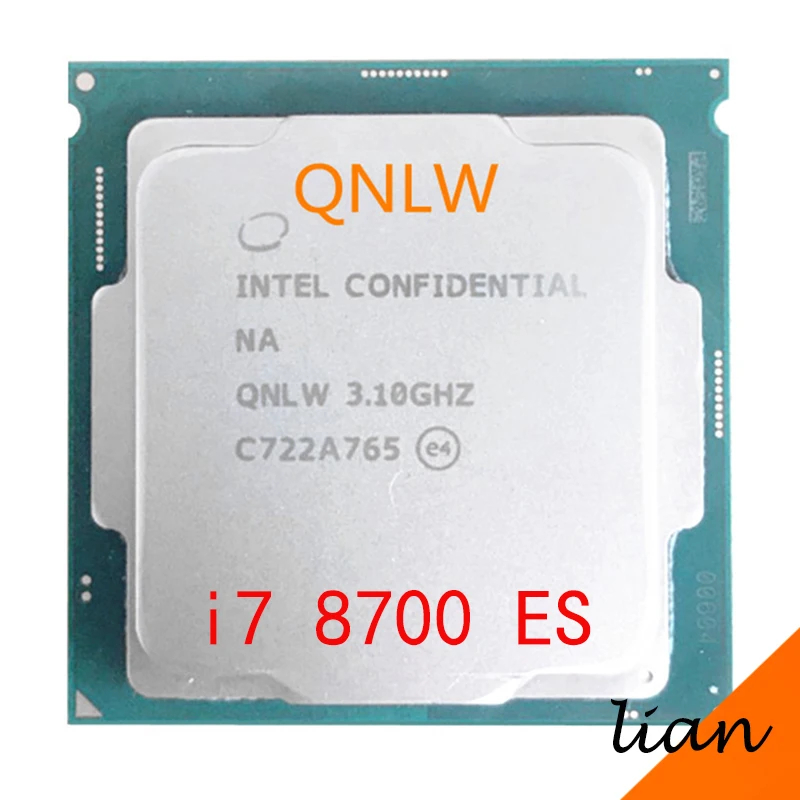 

QNLW i7 8700 ES CPU INTEL 6 core 12 threads 3.1Ghz Support for eight generations of motherboards such as Z370 H310 B360 no pick
