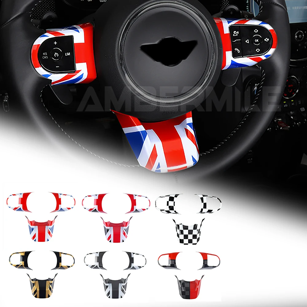 

3 шт. ABS новые наклейки на руль для Mini Cooper F55 F54 Clubman F56 JCW F57 F60 Countryman 2022 2023 аксессуары