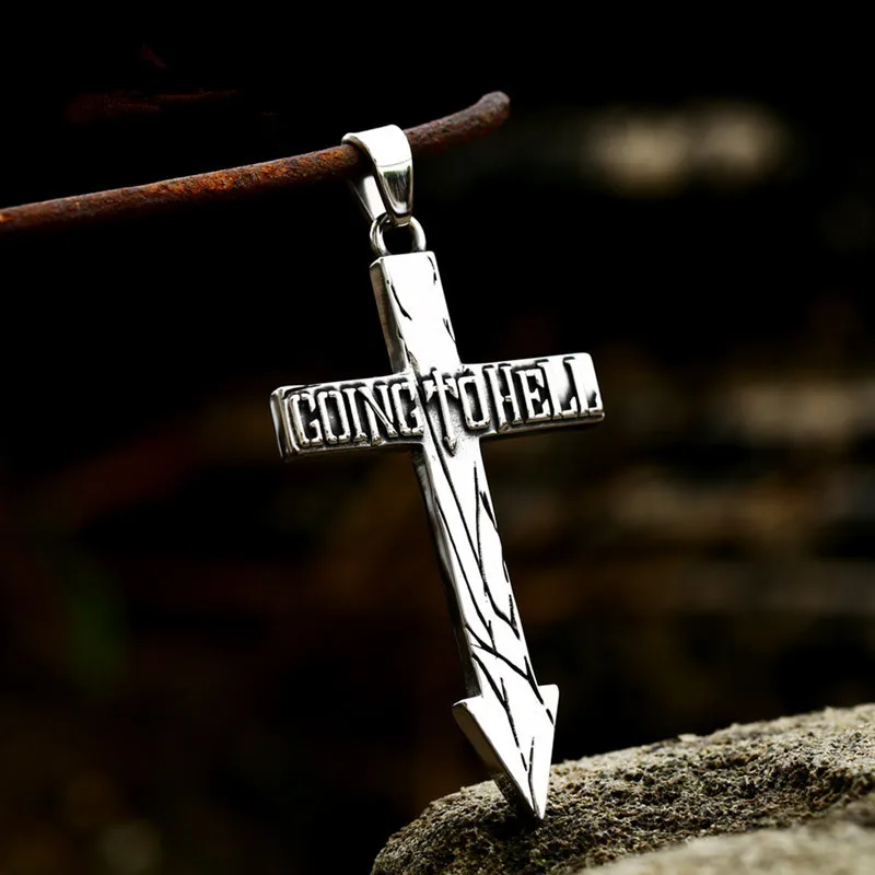 

Simple Cross Stainless Steel Men Women Necklaces Pendants Chain Unique Punk Trendy Amulet Jewelry Creativity Gift Wholesale