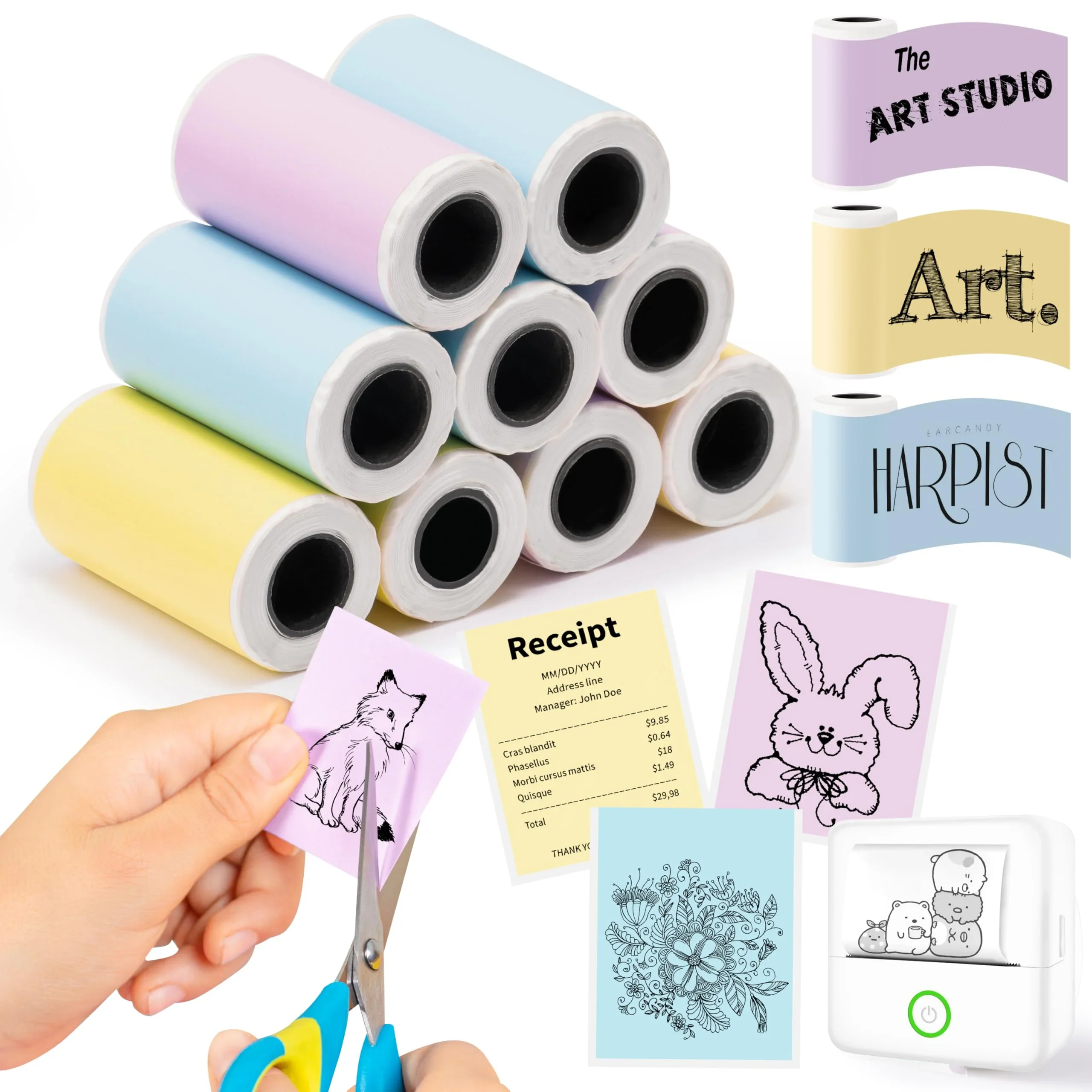 57X30 мм термоклейкая цветная наклейка мини-бумага для термопринтера совместимая с