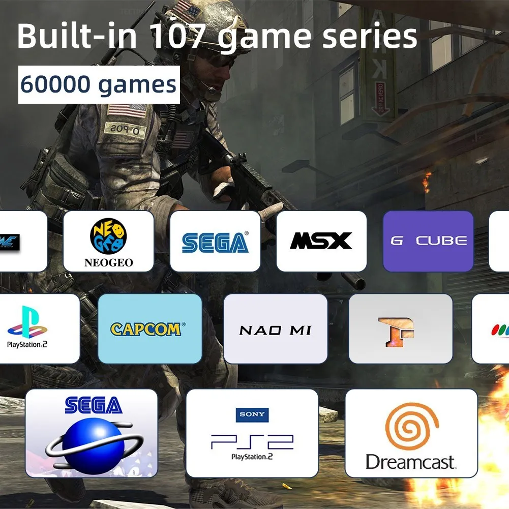 Pawky Pad видеоигра 2T 4K 3D игровой плеер Wireleass геймпад для PS2/Naomi/N64 60000 + игры Windows 107