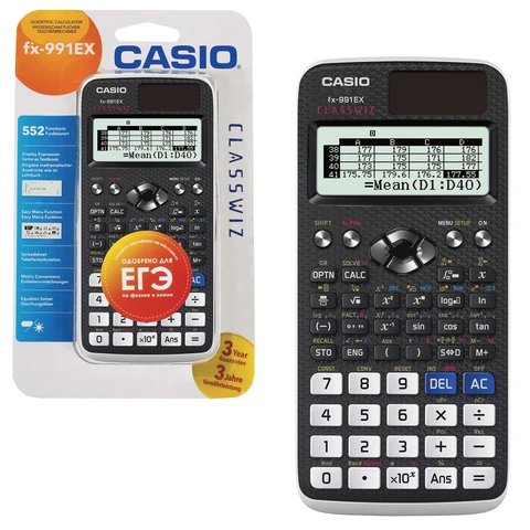 Casio engineering calculator fx-991ex-s-eh-v 552 LB dual power 166x77mm blister d/Ege certified | Calculators
