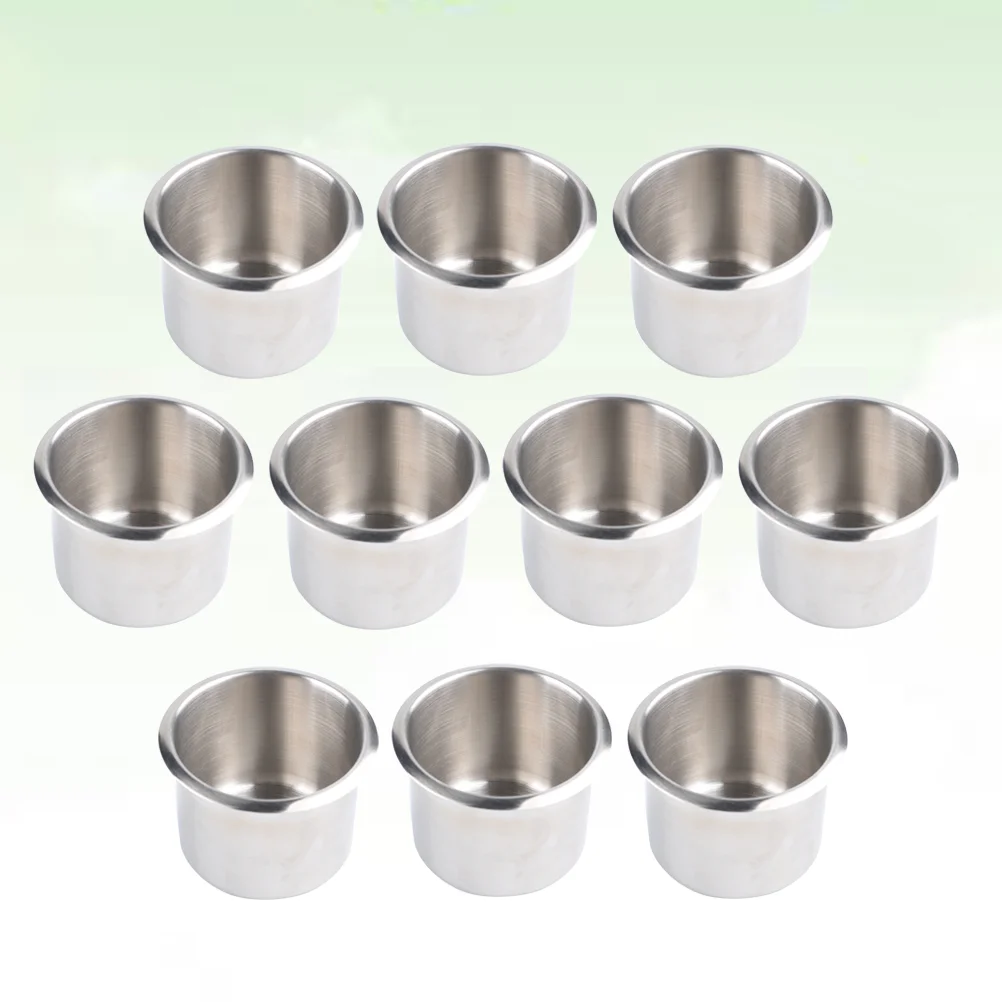 

10pcs A1101 Stainless Steel Drop-in Cup Holder Table Drink Holder for RV Car Truck Camper (Silver) Boat accessories