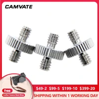 camvate 3 pieces screw connector adapter with%c2%a014 20 male to 14 20 male dual ended thread for tripodball headlight stand