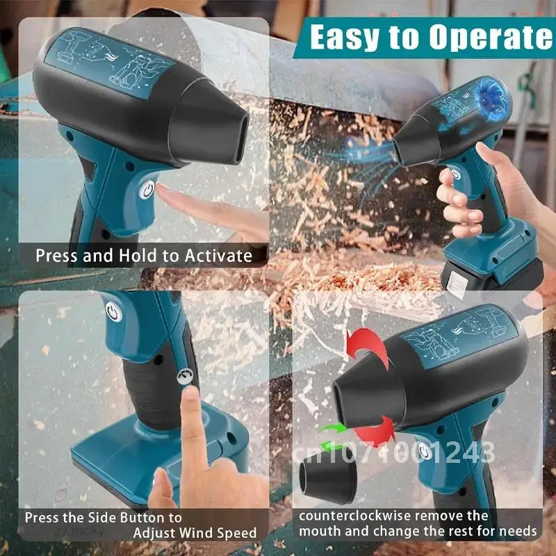 Мини-струйный вентилятор портативный Violent Turbo Fan для Bosch Makita Milwaukee Dewalt аккумулятор