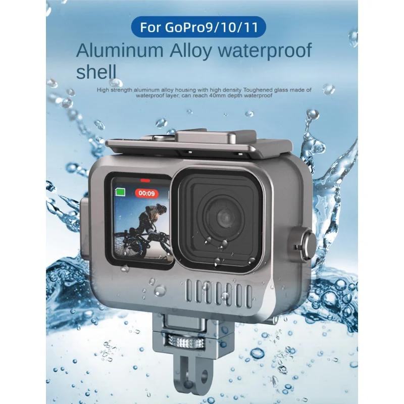 

Aluminum Waterproof Shell for Gopro 11 10 9 Underwater Sports Camera Shooting Waterproof Diving Protective Case Accessories