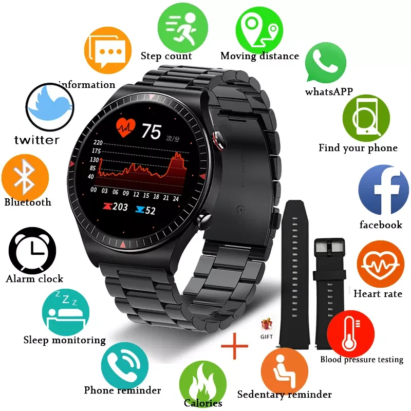 

Новинка 2021, мужские Смарт-часы с вызовом Bluetooth, часы с картой памяти 4G, музыкальный плеер для Android, IOS, спортивный фитнес-трекер, смарт-часы для ...