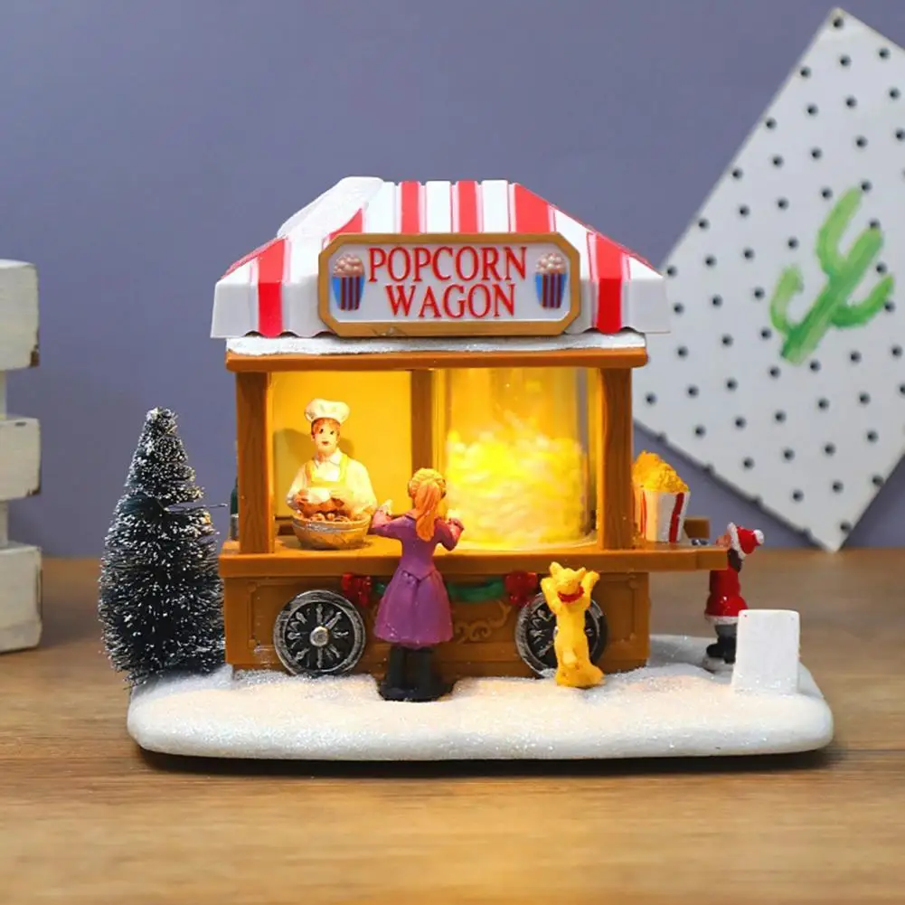 

Great Practical Attractive Figurine Popcorn Wagon New Year Gifts for Dorm Christmas Ornaments Christmas Wagon