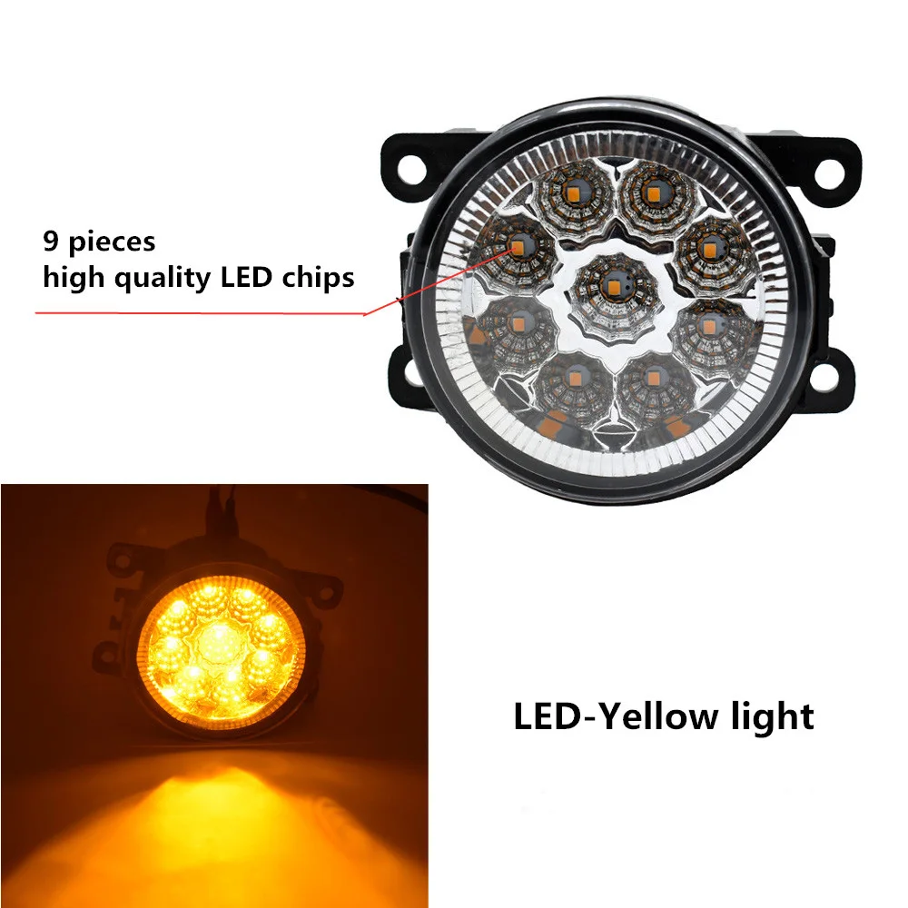 2PCS Fog Lights Lamp For Renault LOGAN Saloon LS 2004-2015 Car Styling Front Bumper Light LED High Brightness Foglamps - купить по