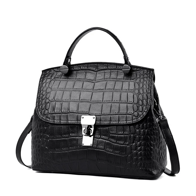 

Leather alligator pattern women's new Design autumn and winter fashion messenger crossbody bags High-quality luxury handbag