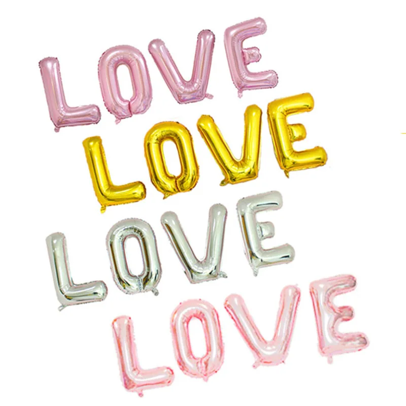 

2 Sets LOVE Letter Ballons 32 Inch Foil Birthday Balloons Balloon Wedding Party Decorations Baby Kid Shower Large Ballon