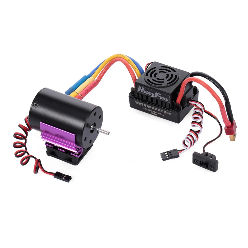 

6 в версия HobbyFans BL 3650 с питанием от одной щетки ESC с вентилятором для радиоуправляемого автомобиля лодки автомобиля грузовика ЗАПЧАСТИ «сдел...