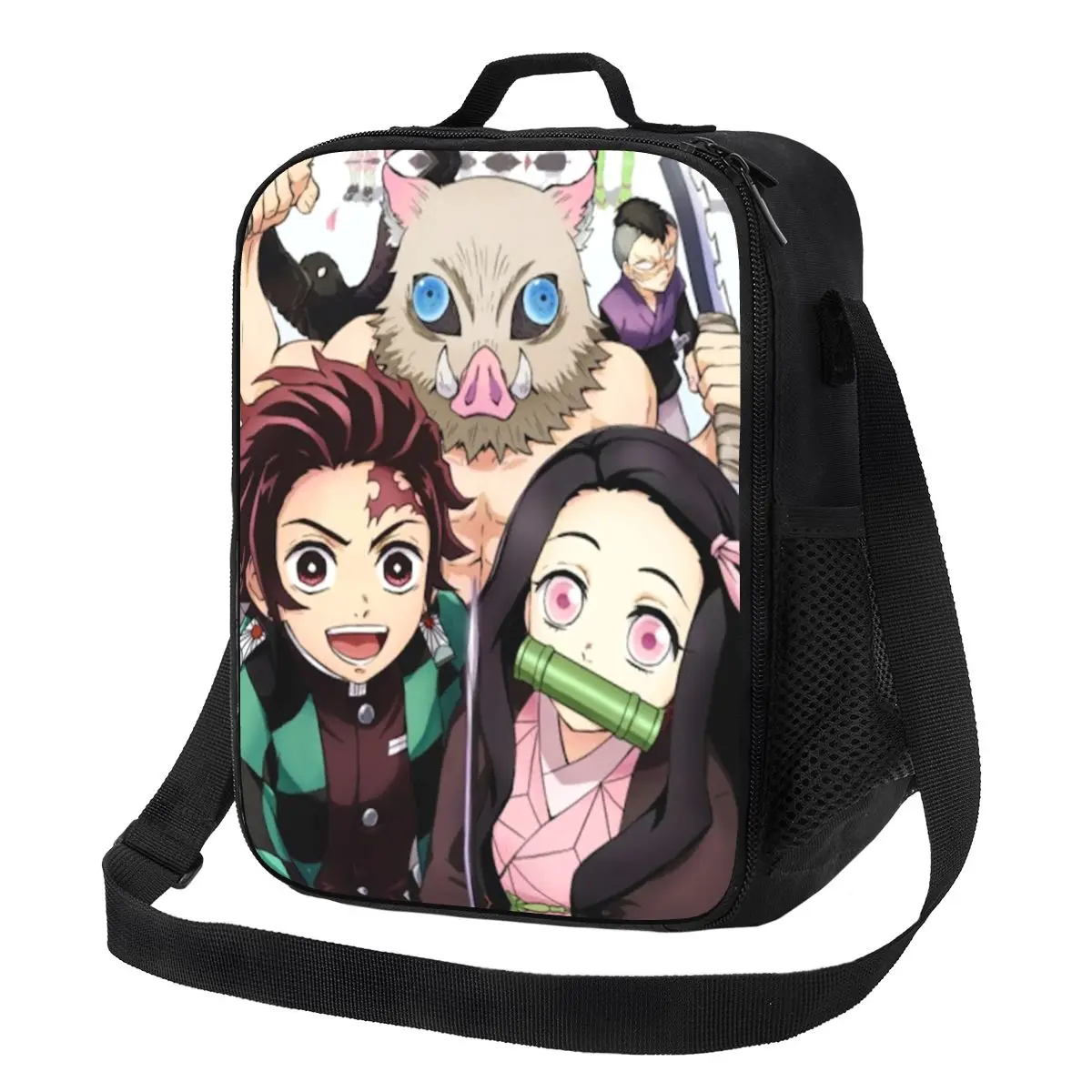 

Kimetsu No Yaiba Demon Slayer Insulated Lunch Bag for Women Anime Manga Cooler Thermal Bento Box Beach Camping Travel