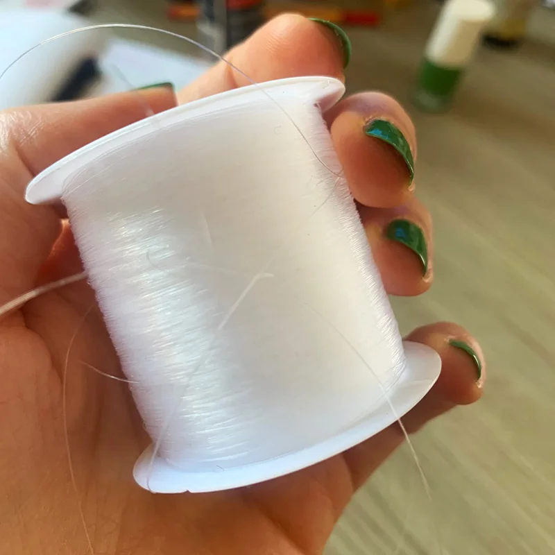 

3PCS 0.2-0.8mm silver color Inelastic Fishing Line Diy Jewelry Accessories Handmade Beaded Bracelet Crystal Lines One pcs