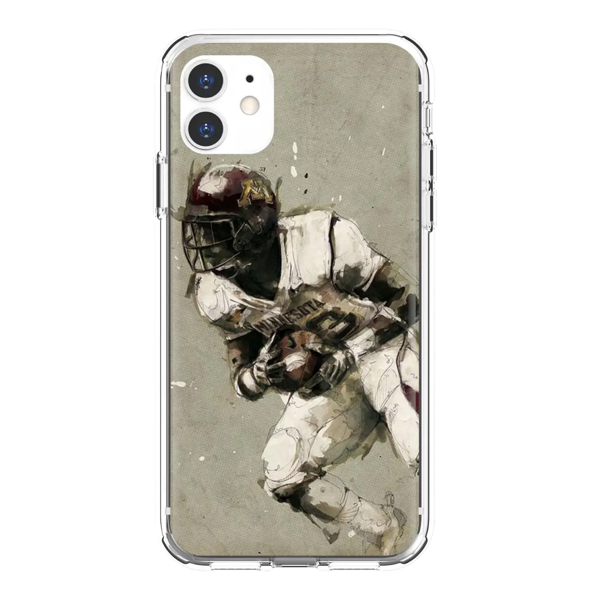 Классический мягкий чехол с изображением американского футбольного мяча для iPhone