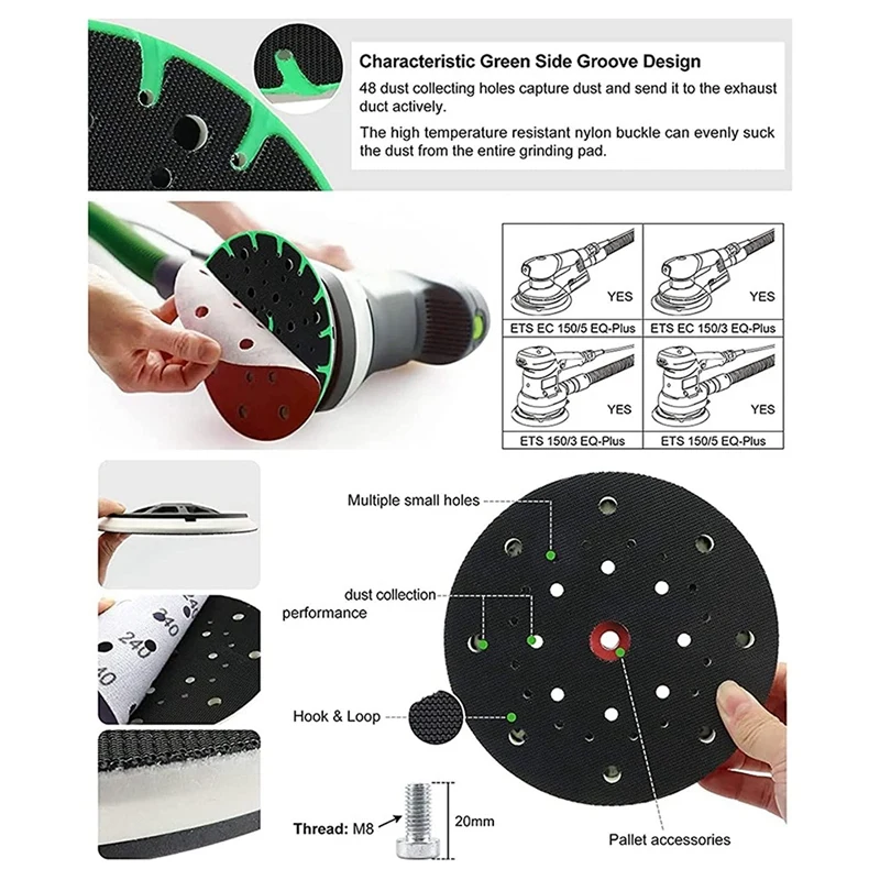 6-дюймовая опорная площадка с 48 отверстиями 150 мм жесткий диск для инструмента Фес