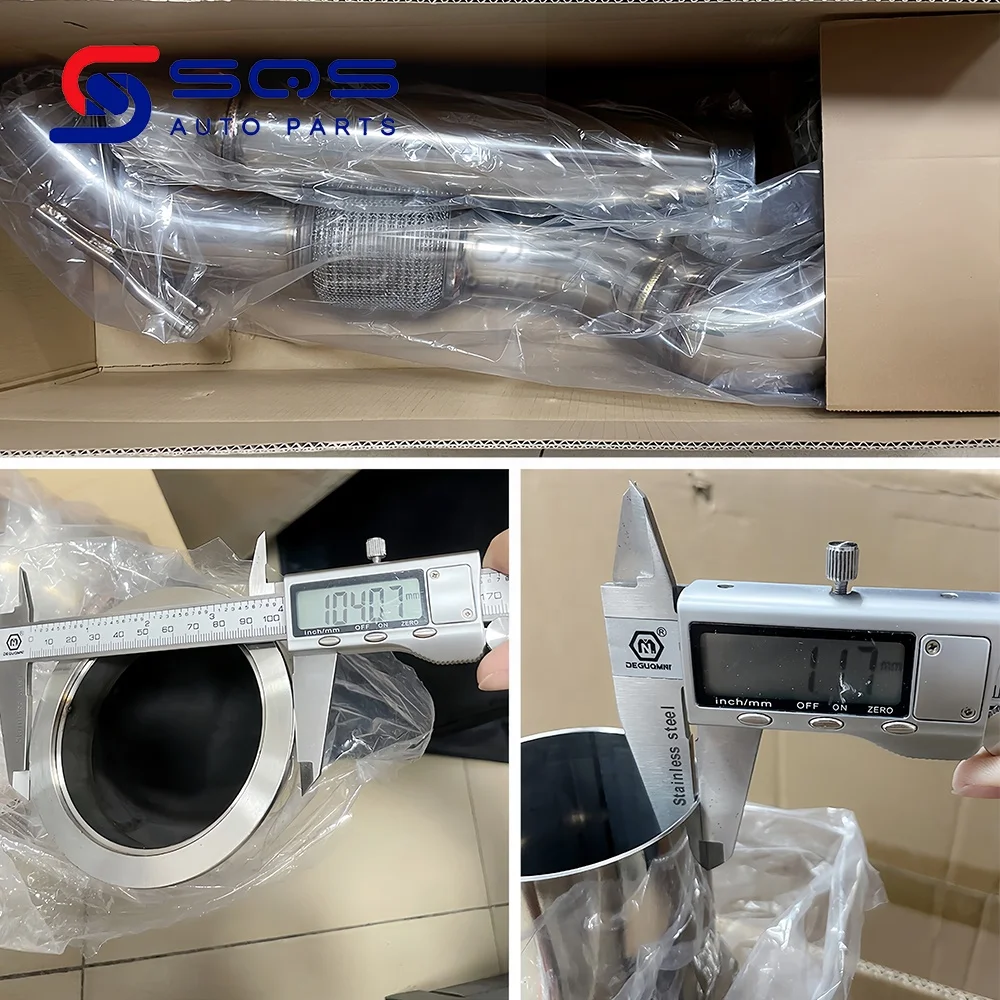 Фото Высококачественные выхлопные патрубки SQS OEM/ODM для Volkswagen MK7 MK8 GTI 1.8T 2.0T, Audi A3, Seat Leon из нержавеющей стали №5