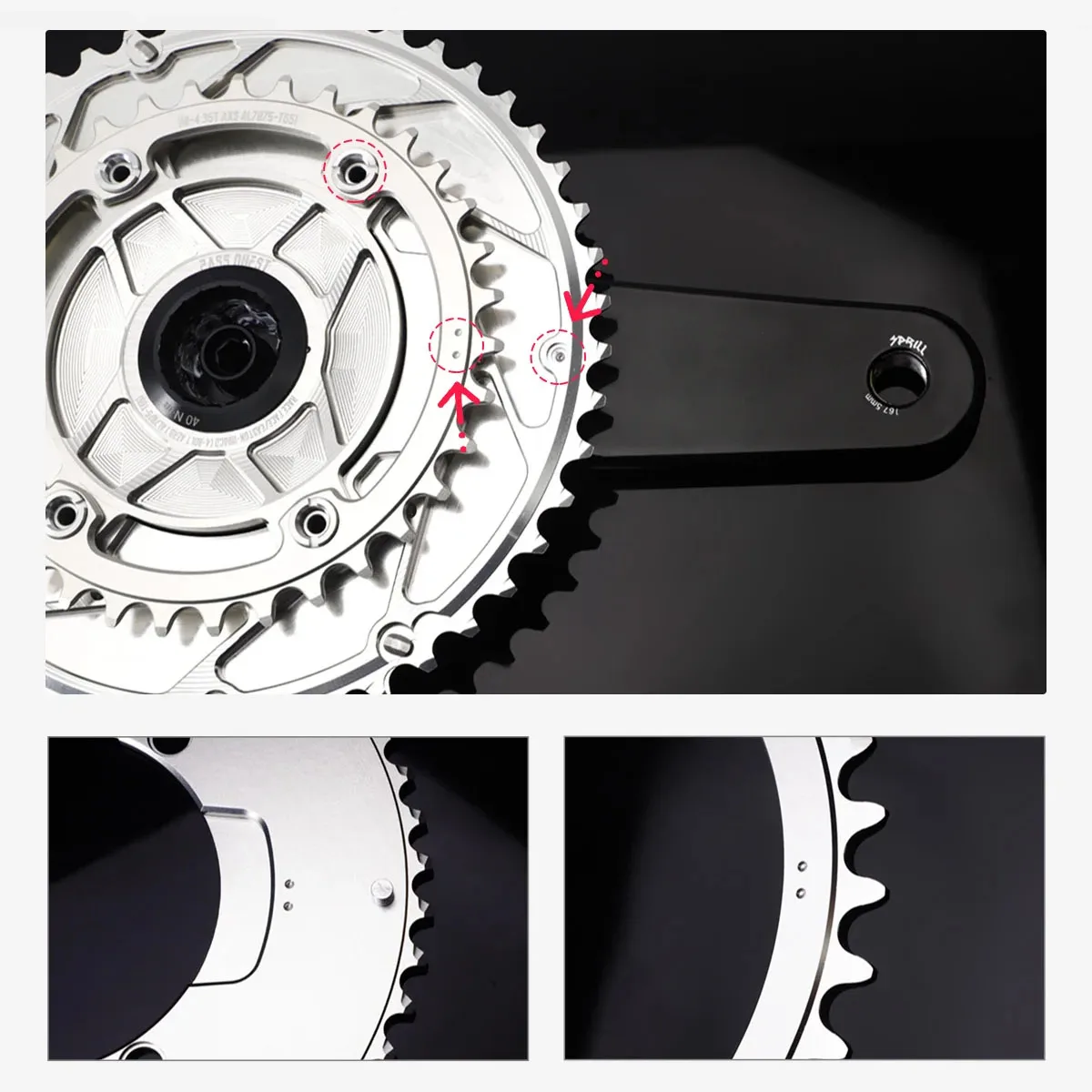 BCD107 Велосипедное двойное кольцо цепи Подходит для SRAM FORCE AXS 12-скоростной