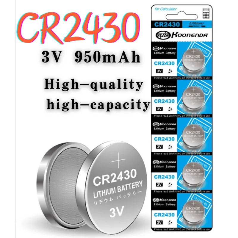 Оригинальный CR2430 3 в литиевый аккумулятор CR 2430 DL2430 BR2430 кнопочный Аккумулятор для ключей брелок часы будильник пульт дистанционного управления