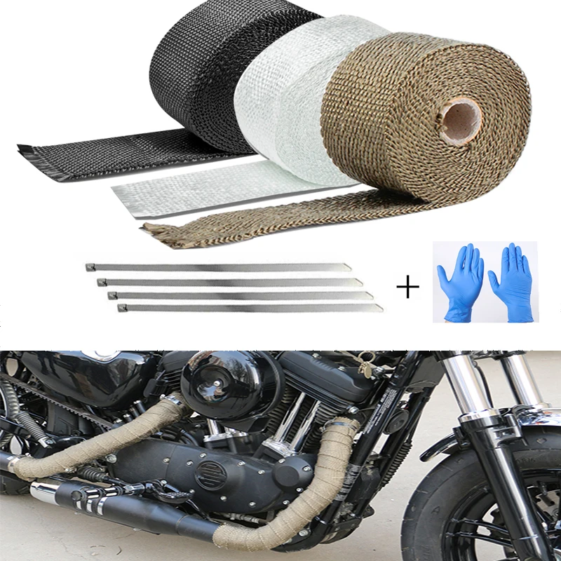 5 м Стекловолоконная термоизоляционная лента для мотоцикла |