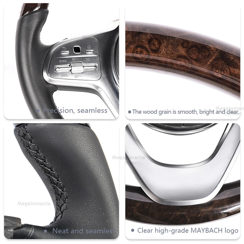 Рулевое колесо для Maybach Wood S300 S320 S500 G500 G55 G350 W222 W213 W221 W205 W204 E320 E200 полное рулевое