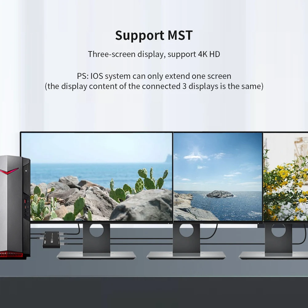 Разветвитель Displayport 8K 1X3 DP 8K60Hz 4K120Hzz MST SST Hub Multi разделитель монитора с расширенным
