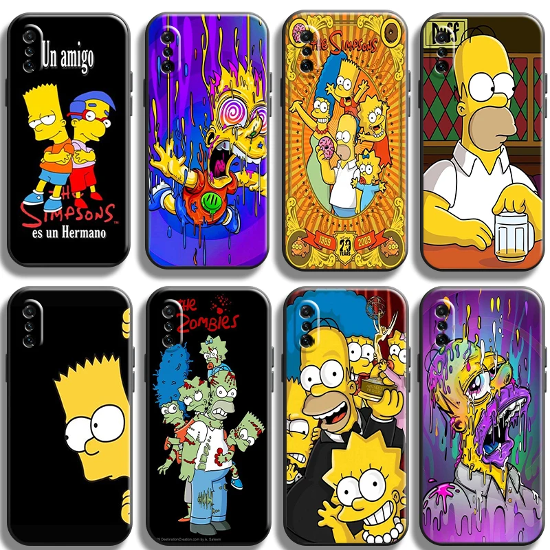 

The Simpsons Phone Case For Xiaomi Note 10 Pro Lite 10 Pro Lite Black Liquid Silicon Silicone Cover Soft Smartphone TPU