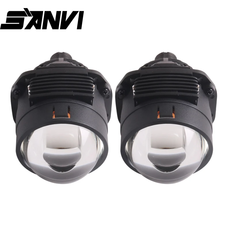 

Sanvi S8L 2.5 inch 12V 98W 6000K Car Bi LED Headlight Projector Lens Angle Eye Mask For H4 H7 9005 9006 Car Accessories