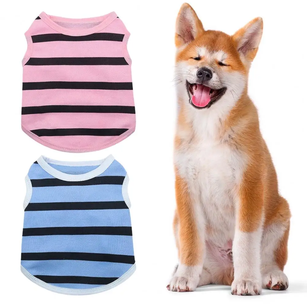 

Stylish Sleeveless Stripe Pets Clothes Pet Vest Non-allergic Photograph Prop