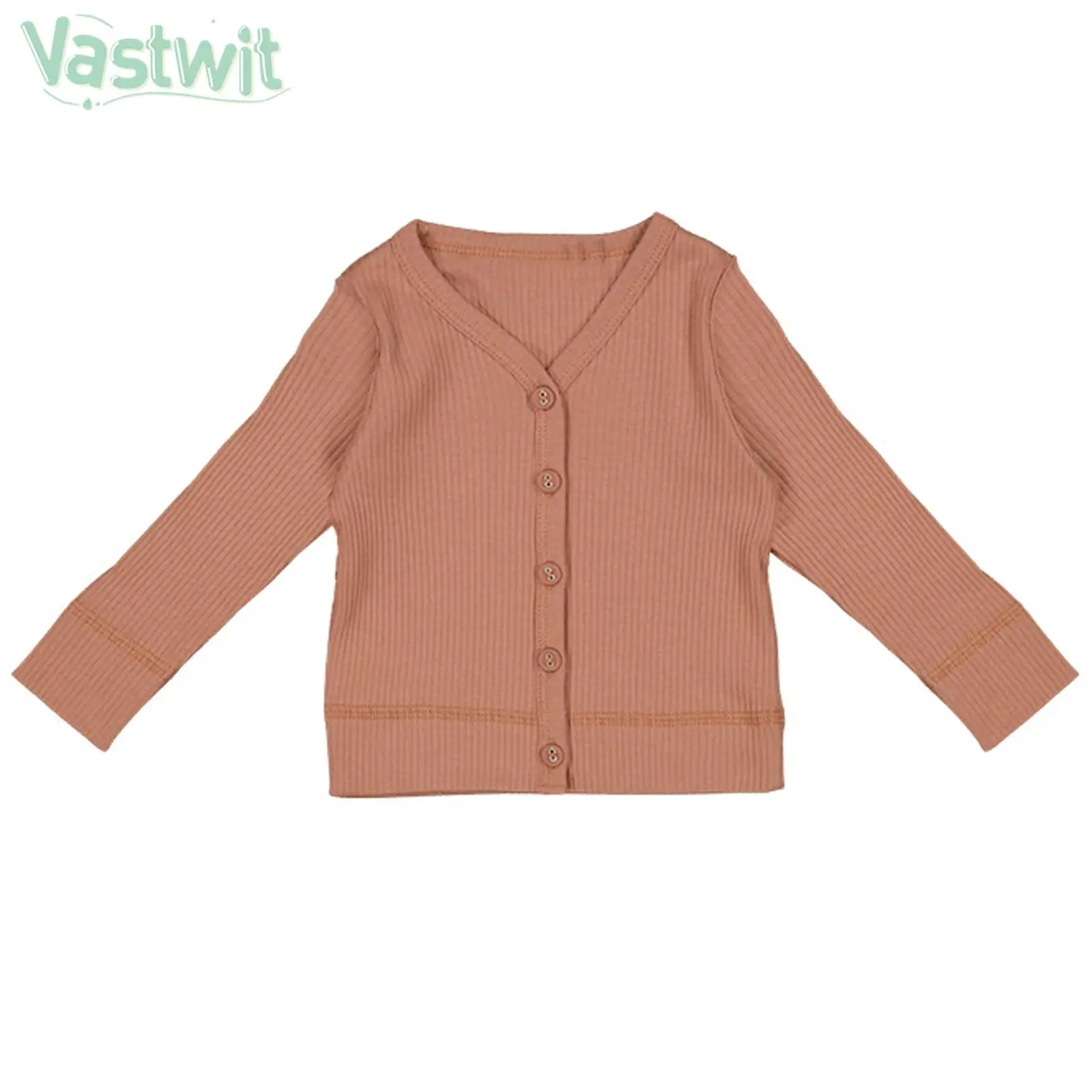 

Infant Boys Girls Casual Solid Cotton Cardigan Outerwear Baby Spring Autumn Coat Long Sleeve V Neck Button Down Elastic Tops