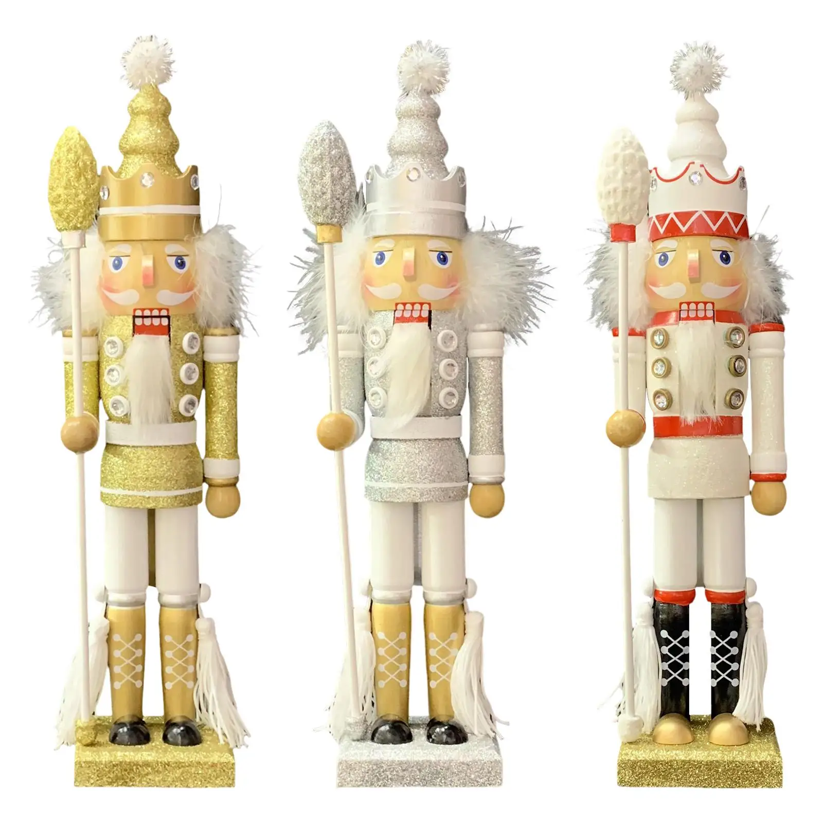 

Handcraft Nutcracker Soldier Doll Ornament for Farmhouse Indoor Decoration