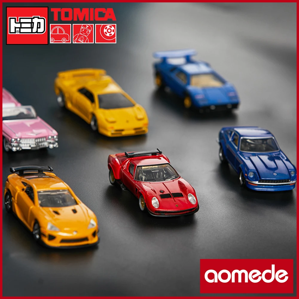 

TAKARA TOMY Tomica, металлические украшения для автомобиля, Премиум Lamborghini Subaru Ferrari, модель игрушка для мальчиков Public Toyota, спортивный автомобиль