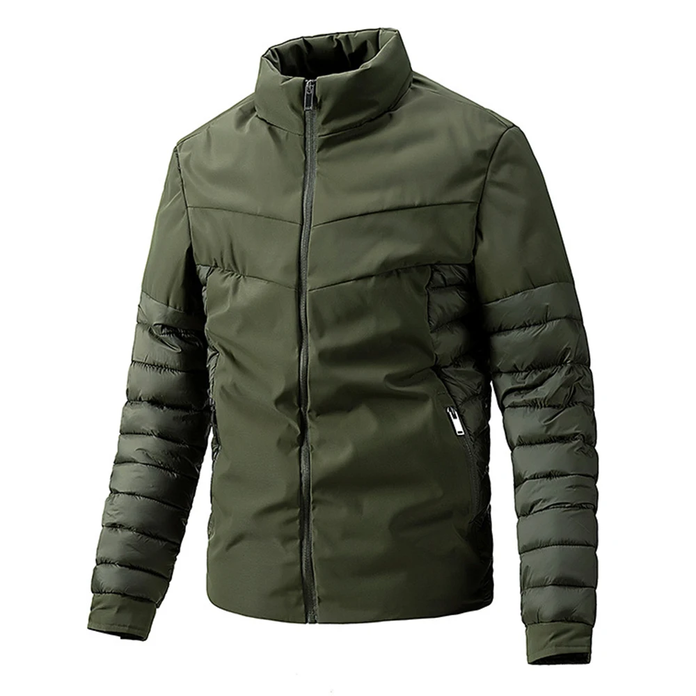 ERIDANUS 2022 Men's New Hot Sale Stand-up Collar Winter Cotton Jacket Solid Color Fashion Zipper Men's Cotton Clothing MWM158