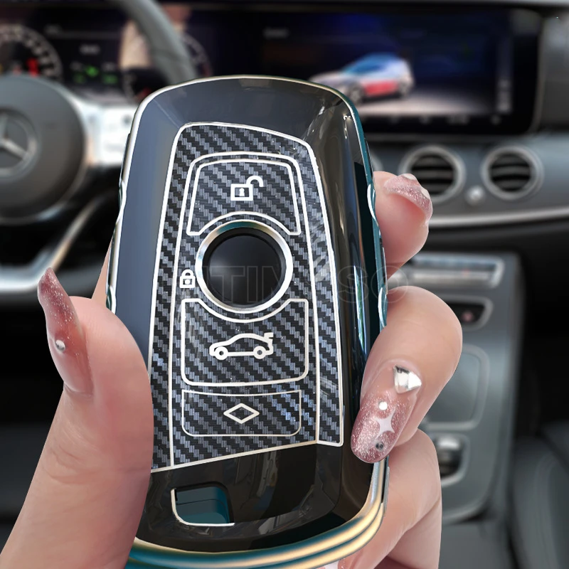 Покрытие чехла для ключей пульта автомобиля для BMW F20 F30 G20 f31 F34 F10 G30 F11 X3 F25 X4 I3 M3 M4 1 3 5 Серия аксессуары оболочки