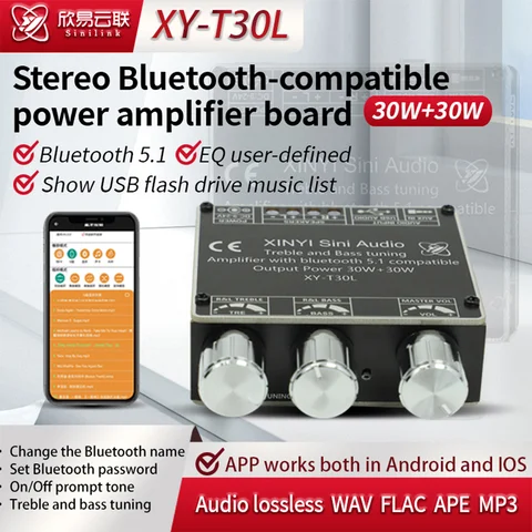 HIFIDIY LIVE  T30L Bluetooth Цифровой усилитель 30Вт*2