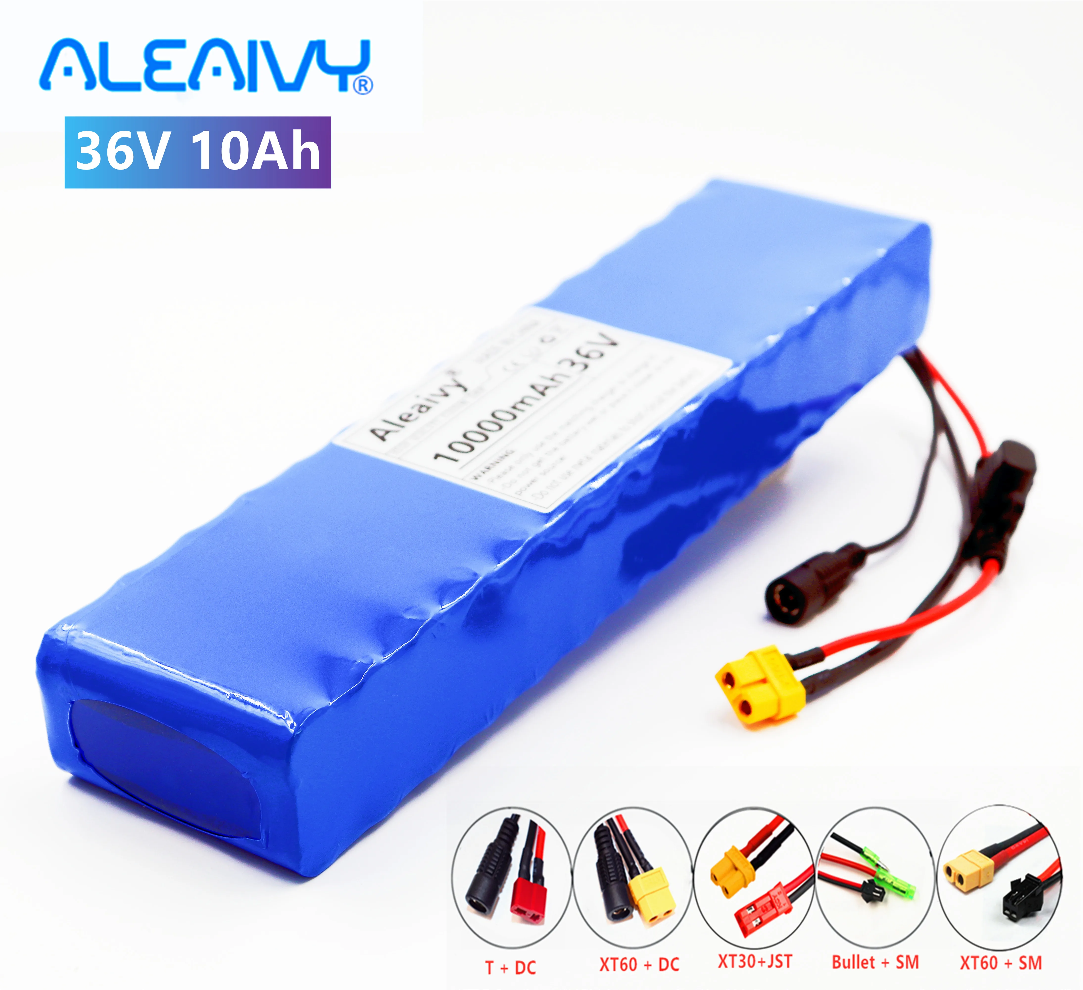 

36V 10Ah 18650 Rechargeable lithium Battery pack 10S3P 500W High power for Modified Bikes Scooter Electric Vehicle,With BMS XT60