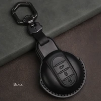 for bmw mini cooper f55 f56 f57 f54 f60 genuine leather car key case full cover shell auto accessories key chain brown