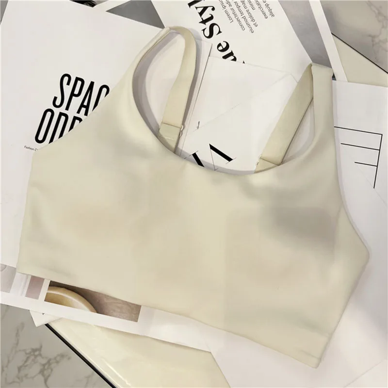 High Quality Cloud Sof Sports Bras Workout Gym Tops Women Naked Feel Exercise Dance Fitness Crop Top with Built In Bra