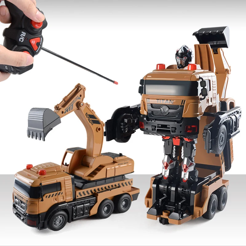 

Машинка-Робот Детская с пультом дистанционного управления, инженерная игрушка для мальчиков, Электрический кран с одной кнопкой, трансформ...