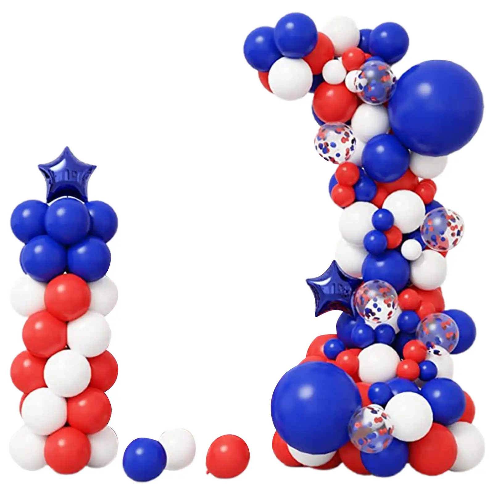 

145pcs Queen's Jubilee Balloons Set Union Jack Flag Colors Balloons Set Party Supplies Patriotic Decoration For 2022 Queen's