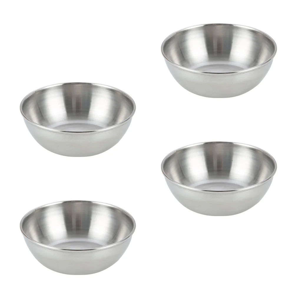 

Sauce Dish Dipping Bowl Bowls Appetizer Steel Stainless Plates Dishes Seasoning Plate Soy Sushi Flavor Cup Metal Mini Pasta